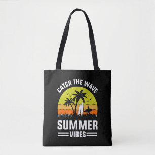Tote Bag Attrapez la vague Vibes d'été-64193