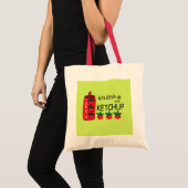 Tote Bag Attrapons Avec Ketchup (Devant (produit))