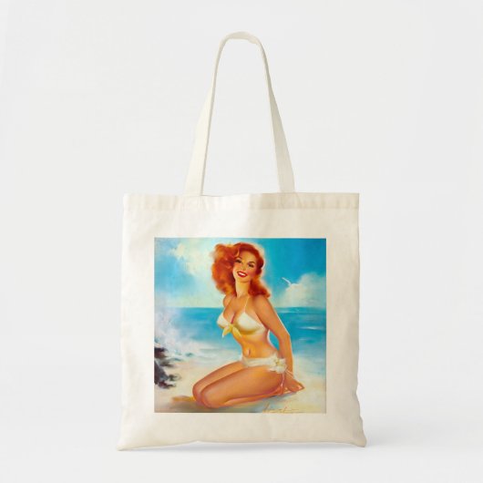 Tote Bag Au Beach Pin Up (Devant)