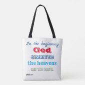 Tote Bag Au commencement, Dieu créa (Dos)