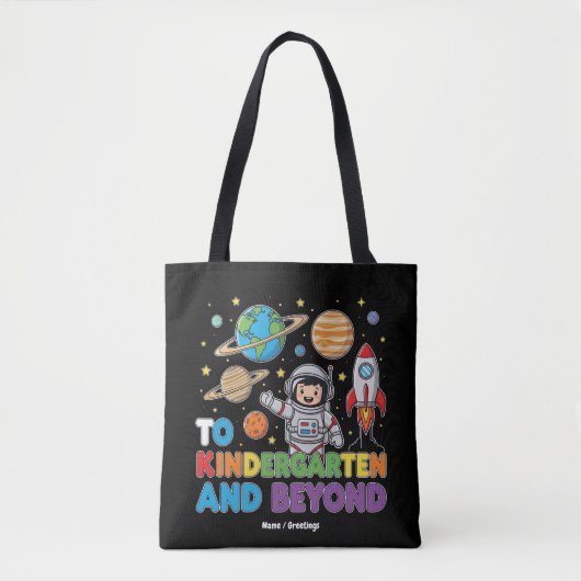 Tote Bag Au jardin d'enfants et au-delà Astronaut Funny Kid (Devant)