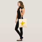 Tote Bag Au Moins Vous Avez Essayé - Yellow Star (Devant (modèle))