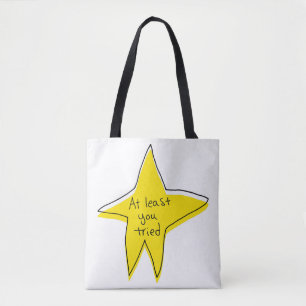 Tote Bag Au Moins Vous Avez Essayé - Yellow Star