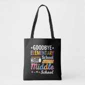 Tote Bag Au revoir école primaire Bonjour collège (Devant)