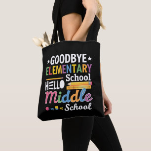 Tote Bag Au revoir école primaire Bonjour collège