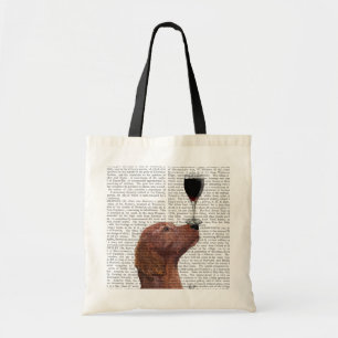 Tote Bag Au Vin de chien de poseur rouge