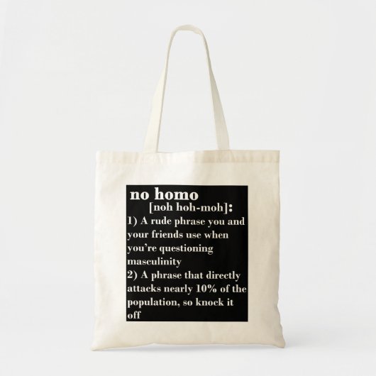 Tote Bag Aucun homo (Devant)