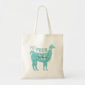 Tote Bag Aucun Prob Llama Turquoise parties scintillant Éti (Devant)