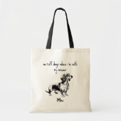 Tote Bag Aucun Ruff Days Dachshund chien (Devant)