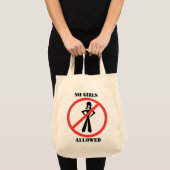 Tote Bag Aucune fille autorisée (Devant (produit))