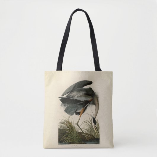 Tote Bag Audubon Great Blue Heron Marsh Bird (Devant)