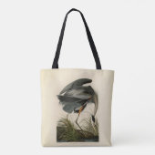 Tote Bag Audubon Great Blue Heron Marsh Bird (Dos)