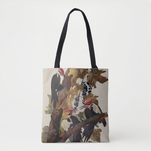 Tote Bag Audubon Peinture d'Oiseaux Pic Pilé (Devant)