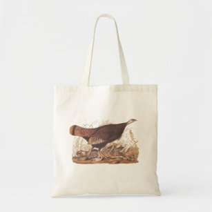 Tote Bag Audubon Turquie Hen et poussins à l'automne