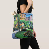 Tote Bag Auguste Macke - Gartenbild, peinture populaire, (De près)