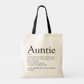Tote Bag Auntie Définition Quota Black and White (Dos)