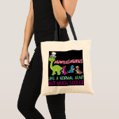 Tote Bag Auntiesaurus Comme une tante normale mais beaucoup (Devant (produit))