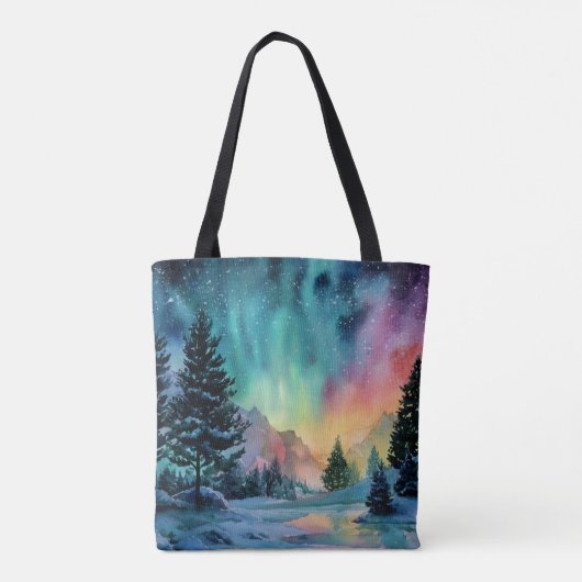 Tote Bag Aurora Borealis (Dos)
