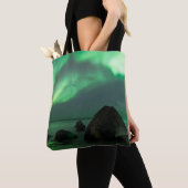 Tote Bag Aurora Borealis | Lofoten Beach Norvège (De près)