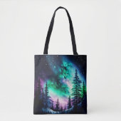 Tote Bag Aurora céleste boréale Lumières nord vives (Devant)