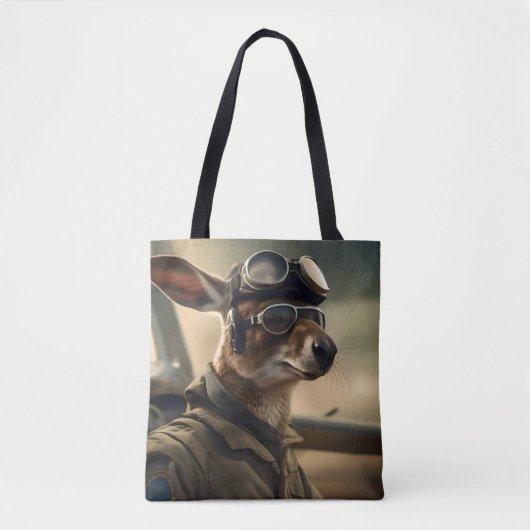 Tote Bag Aussie Kangaroo King Of The Airways, (Devant)