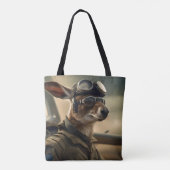 Tote Bag Aussie Kangaroo King Of The Airways, (Dos)