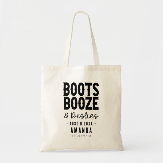 Tote Bag Austin Bachelorette Boot Boze Besoins Custom (Devant)
