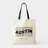 Tote Bag Austin Mariage Texas Bienvenue (Dos)