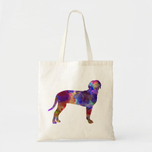 Tote Bag Australian Black and Tellement Hound in watercolor
