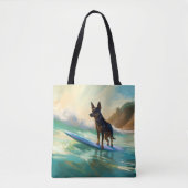 Tote Bag Australian Kelpie Beach Surf Paining (Devant)
