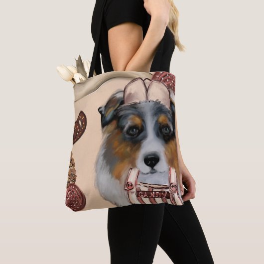 TOTE BAG AUSTRALIAN SHEPHERD (De près)