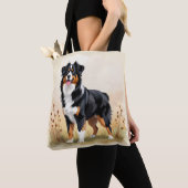 Tote Bag Australian Shepherd Black Tricolor Aussie Dog (De près)