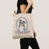 Tote Bag Australian Shepherd Chien Empreinte de patte & Chi (De près)