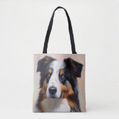 Tote Bag Australian Shepherd Kopf - (Devant)