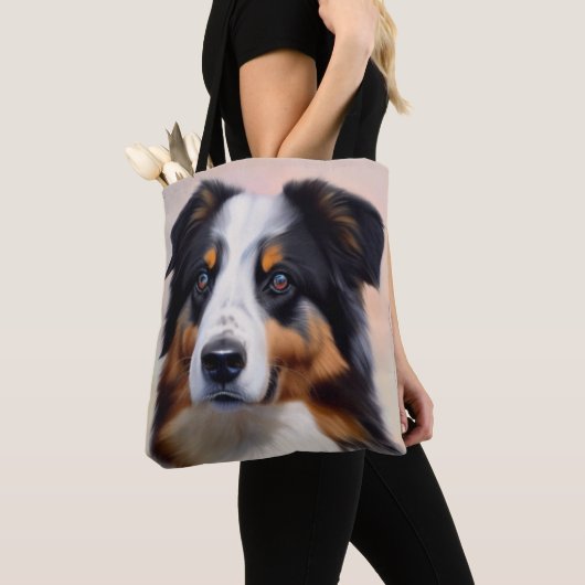 Tote Bag Australian Shepherd Kopf - (De près)