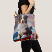 Tote Bag Australian Shepherd on Paddle : Une aventure Pitto (De près)