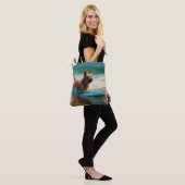 Tote Bag Australian Terrier Beach Surfing Paining (Sur le modèle)