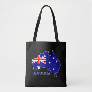 Tote Bag Australie Carte du drapeau Voyage