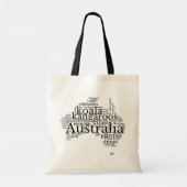 Tote Bag Australie Carte Word Art (Dos)