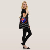 Tote Bag Australie Drapeau, Coeur, Aussie Drapeau mode / sp (Sur le modèle)
