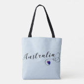 Tote Bag Australie Heart Grocery Bag, Australie (Dos)