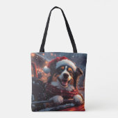 Tote Bag Australie Kelpie Dog Roller Dessous de verre Noël (Dos)