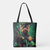 Tote Bag Australien Terrier conduite vélo St. Patrick's Day (Dos)