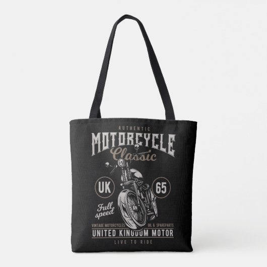 Tote Bag Authentique Motorcycle Classic (Dos)