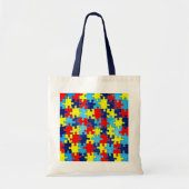 Tote Bag Autism Awareness-Puzzle by Shirley Taylor (Devant)