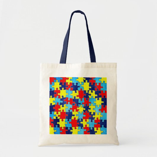 Tote Bag Autism Awareness-Puzzle by Shirley Taylor (Devant)