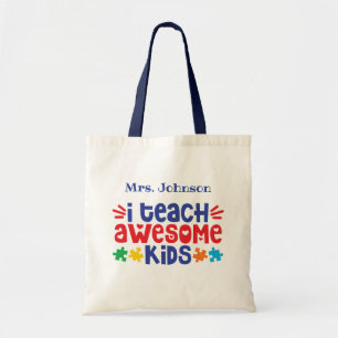 Tote Bag Autisme Appréciation de l'enseignant Personnalis