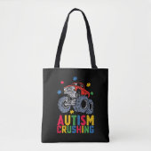 Tote Bag Autisme écrasant Monster Truck Sensibilisation Gar (Devant)