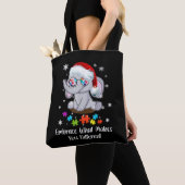 Tote Bag Autisme Noël Embrassez Ce Qui Vous Rend Différents (De près)