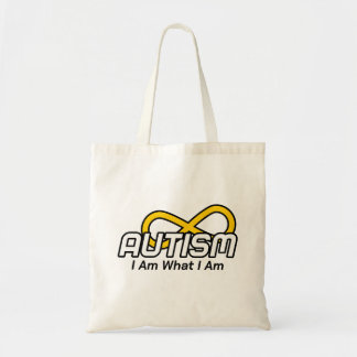 Tote Bag Autisme simple avec nœud infini et sous-titre